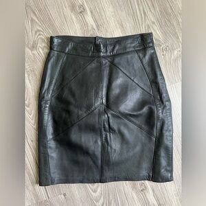 Vintage Leather Miniskirt